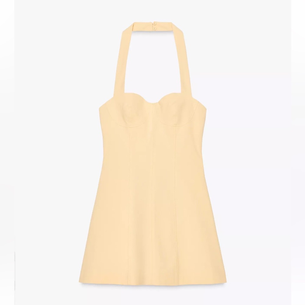Zara Yellow Bustier Romper Dress
